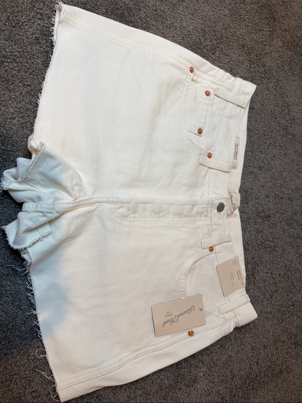universal thread White High-Rise Denim Shorts